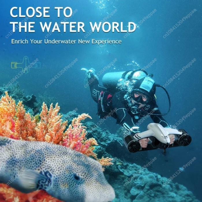 Underwater Thruster, Diving Booster, Scooter, Three-speed Switch, Sea View Scooter