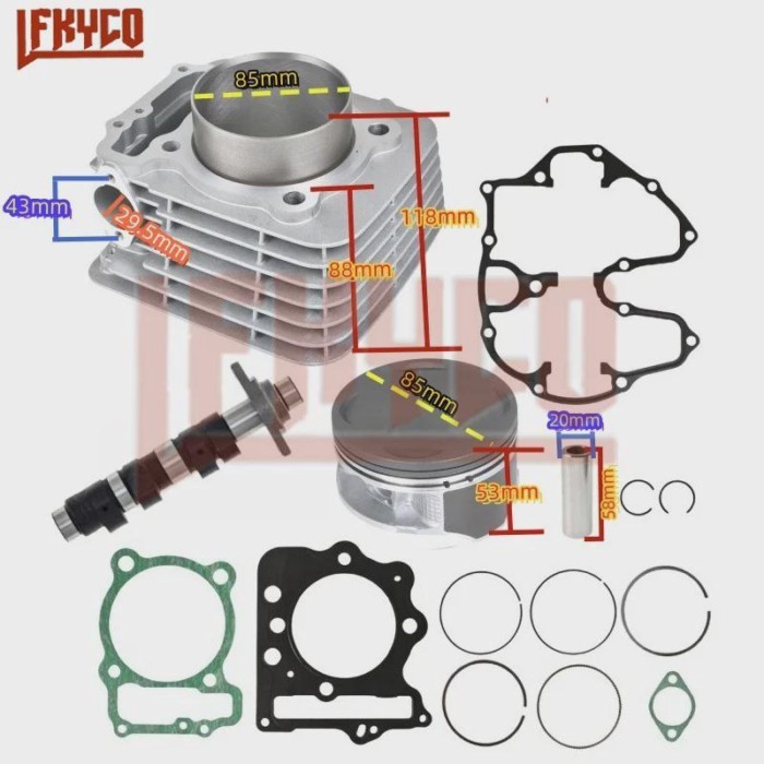 Motorcycle Accessory 85mm Engine Part Cylinder Kit 400CC Motor for HONDA XR400 TRX400EX NX400 XR400
