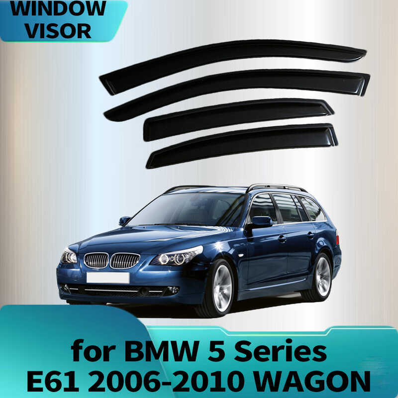 เหมาะสําหรับ BMW BMW 5 Series E61 26-2010 WAGON Rain Block Side Window Deflector Rain Eyebrow