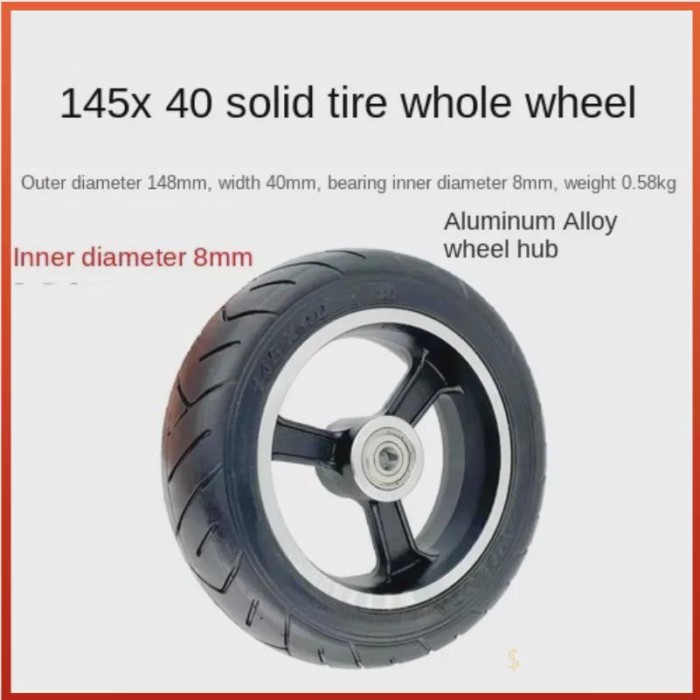 Carbon Fiber Electric Scooter 5-inch Solid Tire 6x2 5x1.5 145x40 Solid Tire 6.5x2 5.5x2