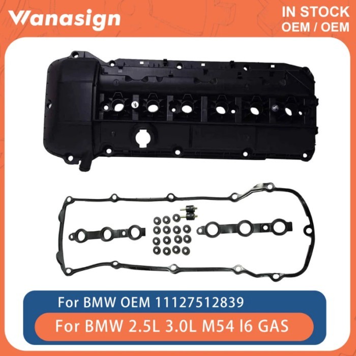 Engine Valve Cover With Gasket Kit Fit 2.5 3.0 L For BMW 325i 530i 525i X3 X5 Z4 M54 M54B25 M54B30