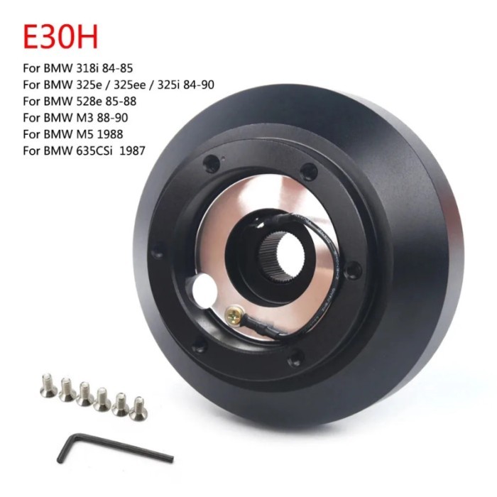 E30H Aluminum Racing Steering Wheel Short Hub Kit Adapter Boss Kit For BMW E30 3-/5-SERIES 318 325
