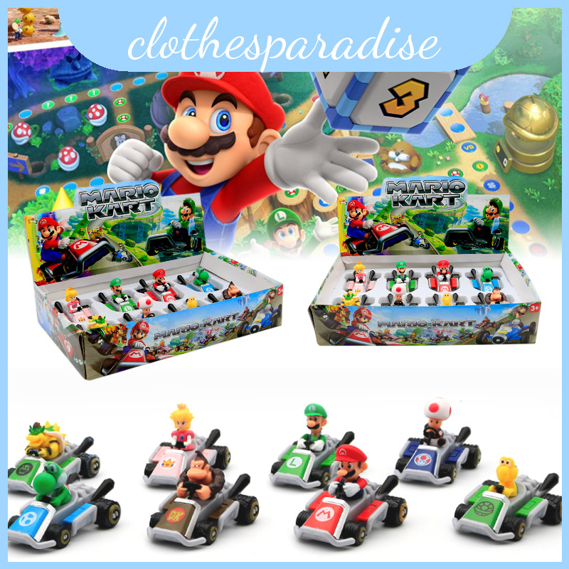 Mario Party Super Fun Collectible Gokart ตัวเลขสําหรับเด็กสําหรับ