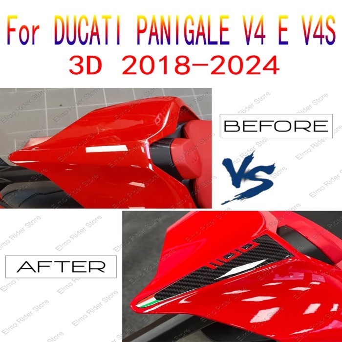 For DUCATI PANIGALE V4 E V4S 2018 Motorcycle Front Beak Flower Sticker Waterproof Scratch-Resistant