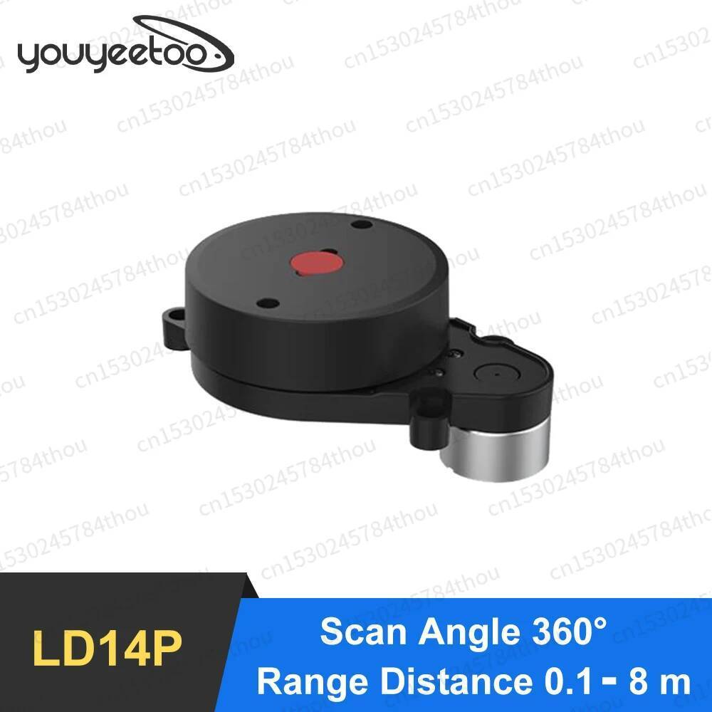 LiDAR Sensor LD14P Triangulation Radar D200 Scanner 360° การประยุกต์ใช้ระบบหลีกเลี่ยงอุปสรรคอันตรายน