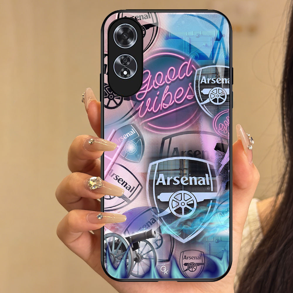TT-1 Arsenal Football Club Casing hp glass OPPO Reno A38 8T A60 A78 A18 A98 A79 11F A58 11 5G
