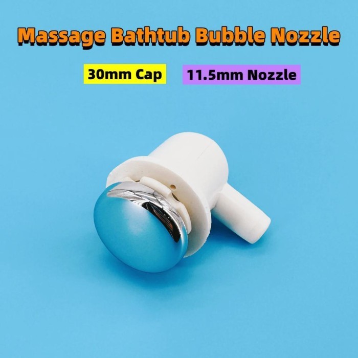 Φ11.5mm Air Jet Bubble Nozzle 30mm ABS Cover Bubble Nozzle Chromed Cap PVC Base Hot Tub Air Jet Mas