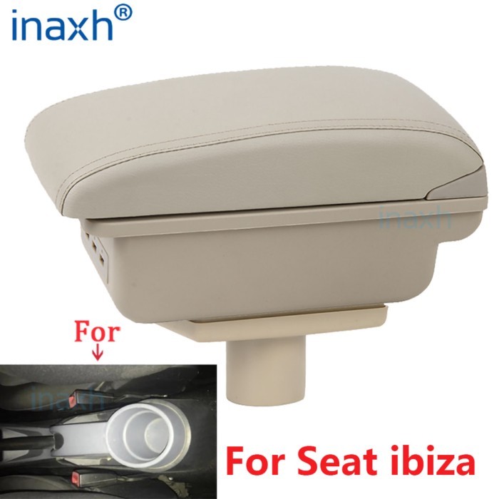 For Seat ibiza Armrest box Ibiza 6j Ibiza 6L central Store content Storage box with cup holder asht