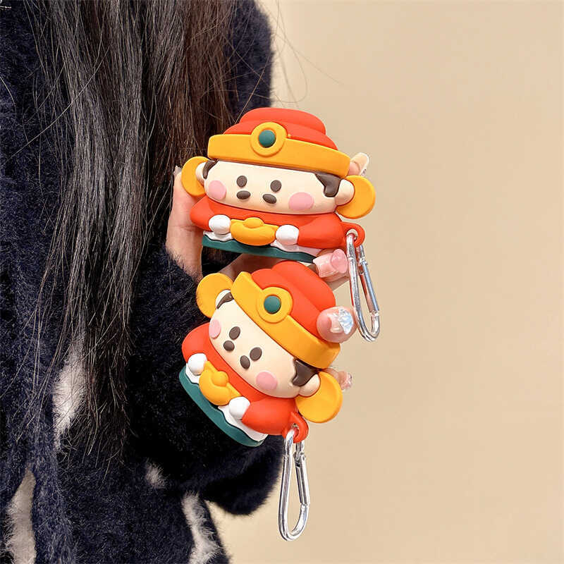 รุ่น Q Ingot God of Wealth เหมาะสําหรับ pods pro3 รุ่นป้องกันกรณี 4 รุ่น pro2 เคสชุดหูฟังบลูทูธ Appl