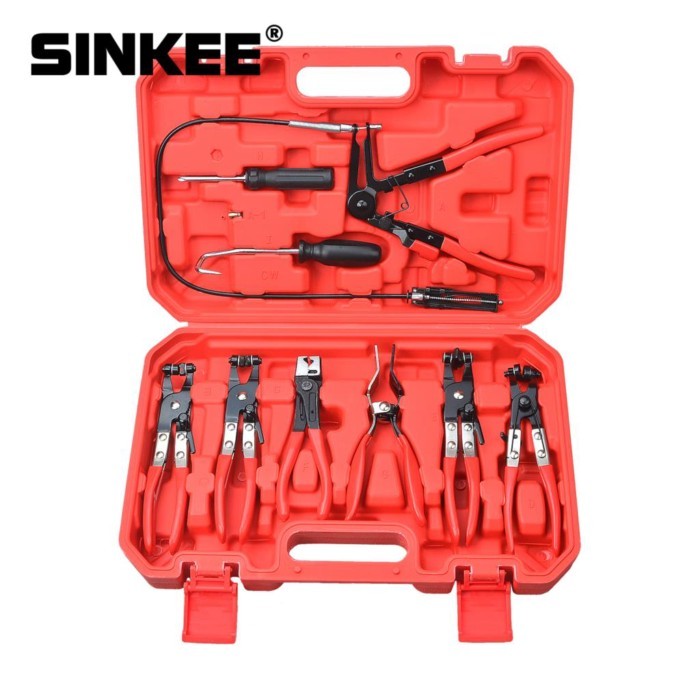 9Pcs Hose Clamp Ring Plier Clip Set Flexible Cable Plier Swivel Jaw Tool Remover Auto Hand Tool Set
