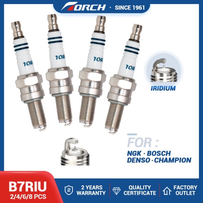 Replace for CR7EIX Spark Plug TORCH B7RIU Yamaha YZ250F YZ450F Suzuki DRZ400 SV650 Kawasaki KLX300