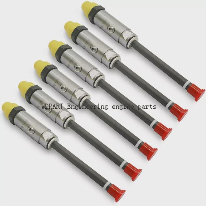 6Pcs Fuel Injectors 4W7017 For Caterpillar Cat 3306 3406 3406B 3406C 3412 3408 3408B 3408C SR4 Engi