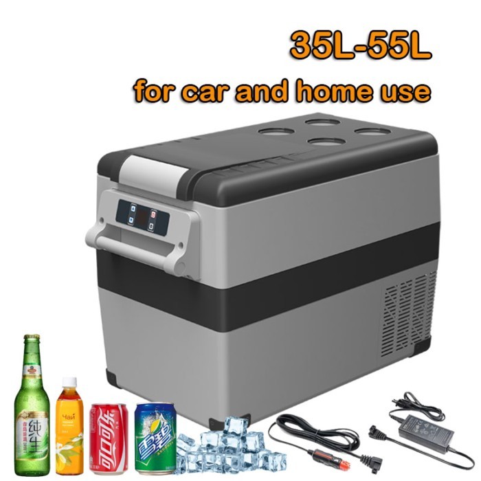 35L 45L 55L Car Refrigerator Mini Fridge Freezer Portable Compressor Cooler 12/24V DC 110-240V Ice