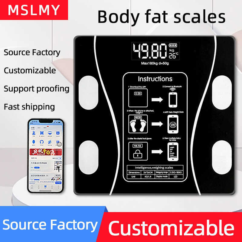Body Body Fat Scale สมาร์ทที่แม่นยําในครัวเรือน Fat Scale ผู้ใหญ่ Bluetooth Scale Body Scale Electr
