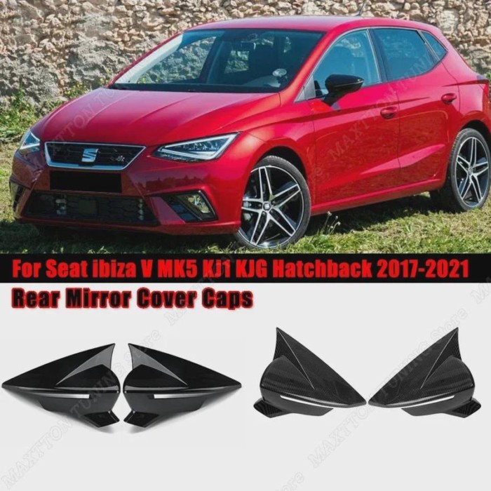 For Seat ibiza V MK5 KJ1 KJG Hatchback Accessories Rear View Mirror Cover Caps Side Wing Body Kit T
