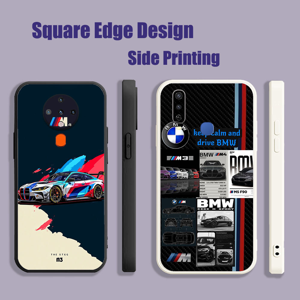 เคสสําหรับ iPhone X XS MAX XR 13 Pro 7 8 Plus JDM BMW รถแข่ง DJW29 เคสโทรศัพท์ขอบสี่เหลี่ยม