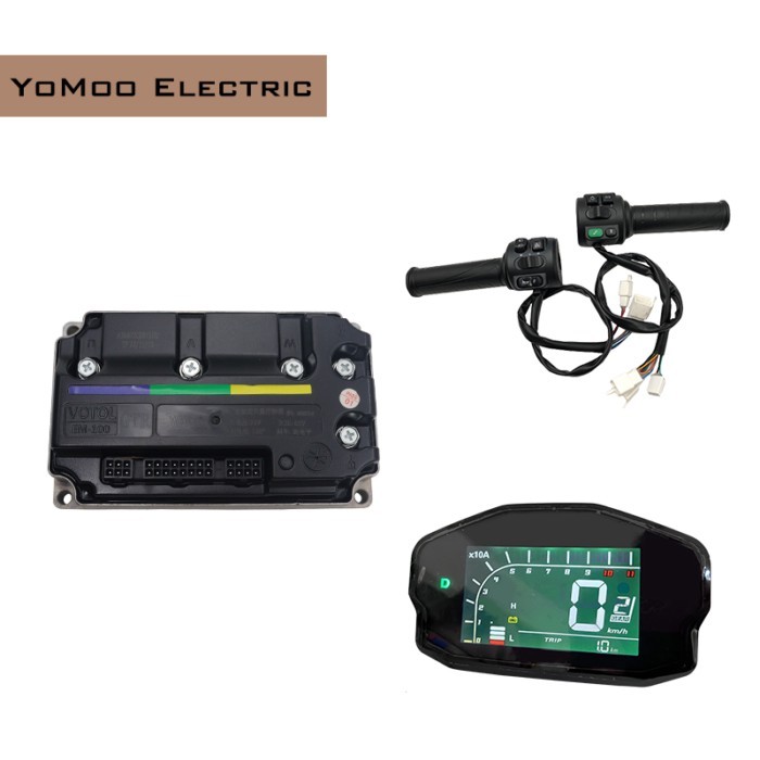VOTOL EM100/2 GTR Boost 150A Peak 450A 3KW Brushless DC Controller with DKD Display, T08 Throttle