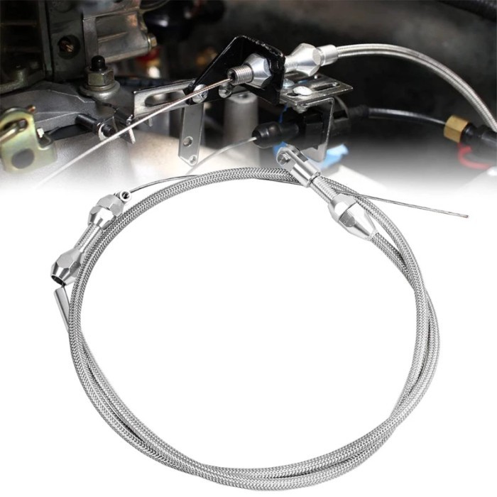 RASTP-New 36-Inch Stainless Steel Throttle Cable For 97-07 Chevrolet LS Engine 4.8L 5.3L 5.7L 6.0L