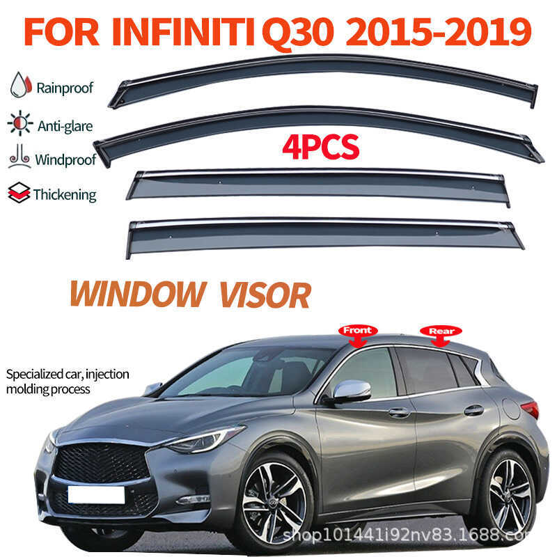 เหมาะสําหรับ INFINITI Q30 บล็อกฝนรถยนต์ INFINITI Q30 2015-2019 ที่บังแดดหน้าต่าง