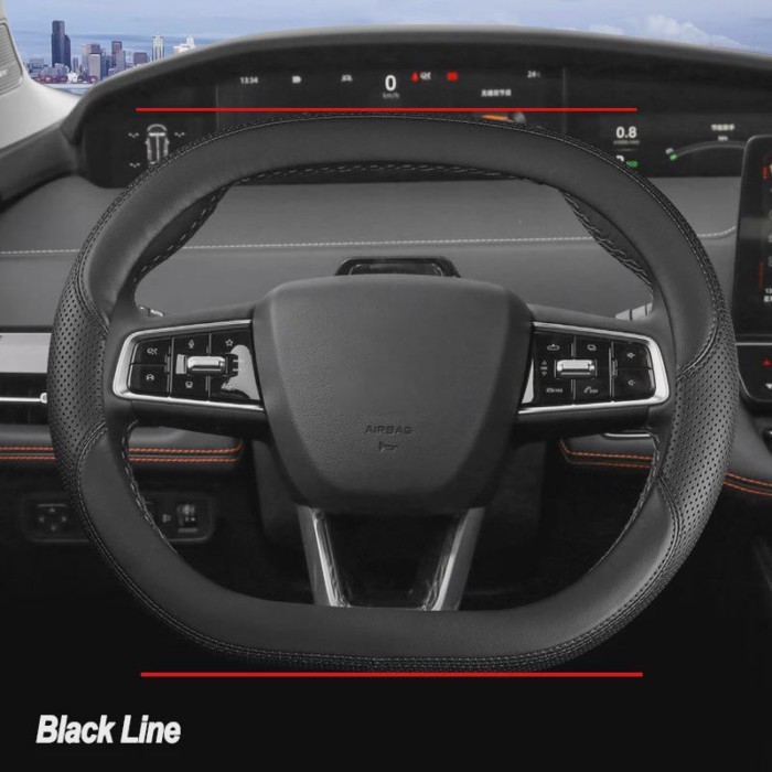 Car Steering Wheel Cover for Changan Chana UNI-S CS55 Plus 2024 2025 2026 Braid on Steerin- Wheel W