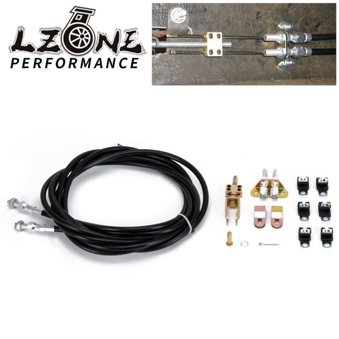 Universal Rear Parking Brake Cable Kit Emergency Brake Cable Kit Disc/Drum Parking Brake Cable Kit