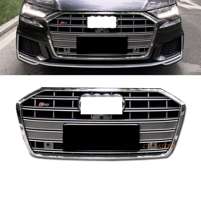 Automotive Parts S6 Front Grille Modified A6 Center Radiator Grill Net For Audi A6 S6 C8 2019