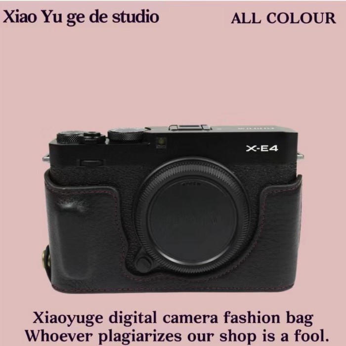 เหมาะสําหรับกระเป๋ากล้อง Fuji XE4 กล้อง Xe4 เคสหนังแท้แบบพกพาสไตล์เรโทรเคสป้องกันกล้อง