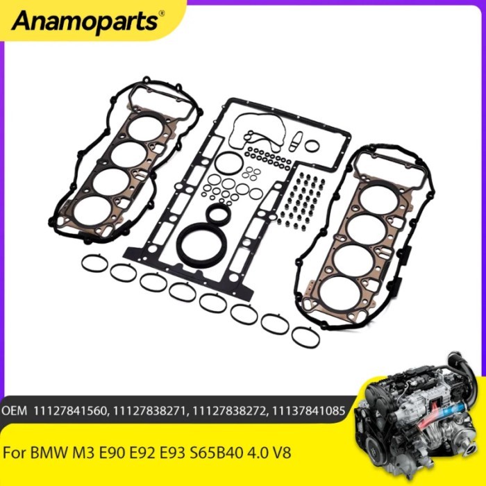 Engine Overhaul Rebuild Gaskets Seals Set Fit 4.0 L For BMW M3 E90 E92 E93 S65B40 4.0 L V8 11127841