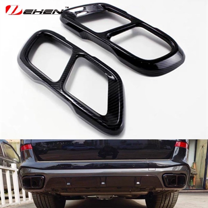 Glossy Black  carbon fiber Chrome For BMW X5 G05 X7 G07 2019 2020 Model Stainless Steel Car Exhaust
