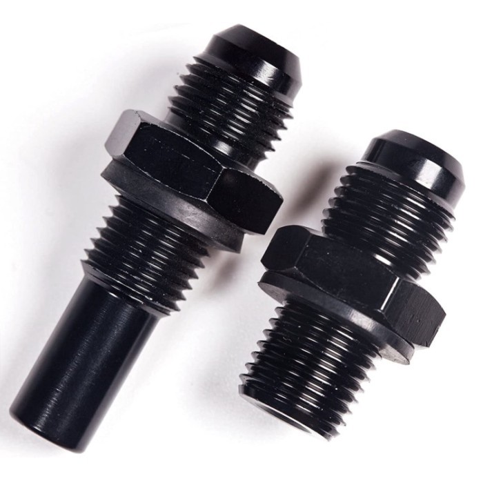 Haofa Front Rear Port -6AN Flare 6 AN Male 6AN x 1/4NPS Transmission Oil Cooler Adapter Fittings Ho