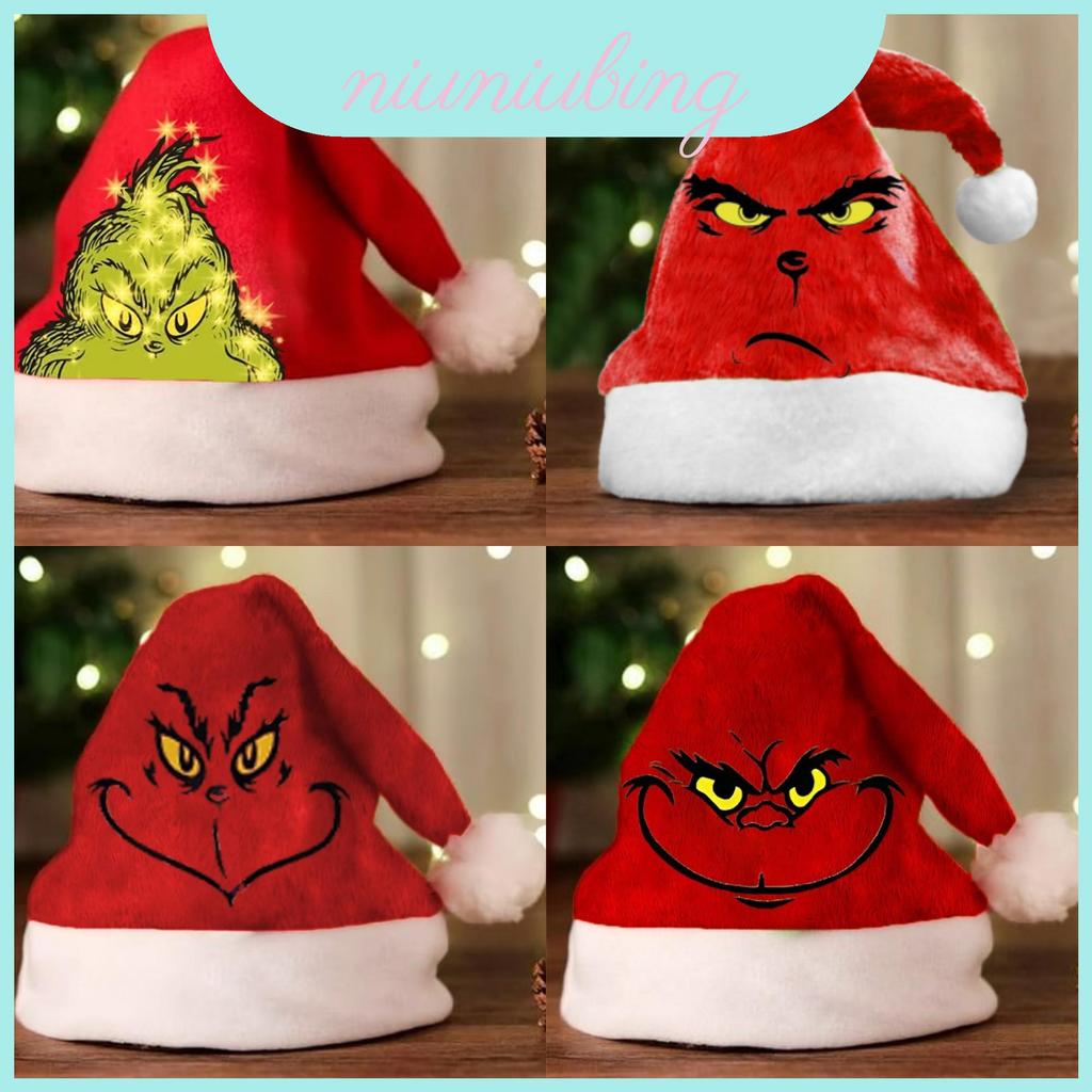 หมวกกันหนาวตุ๊กตาสองชั้น ธีม Grinch สําหรับวันหยุด