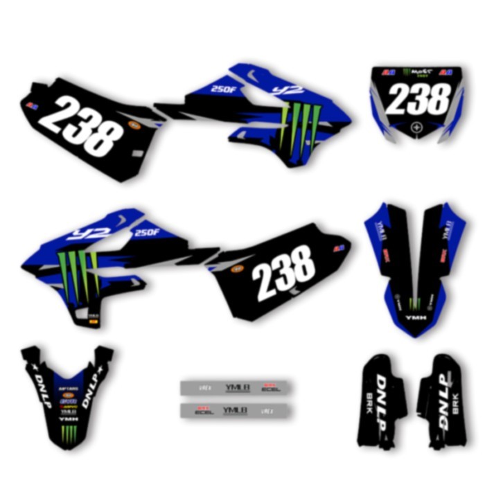 DSMTECH Custom Team Graphics Decals For 3M Stickers Kit For YAMAHA YZ85 2022 2023 2024 2025 85 005