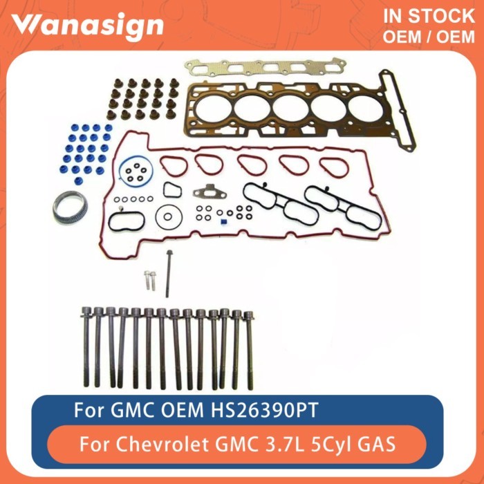 Engine Full Head Gasket Set Bolts Kit Fit 3.7 L For Chevrolet GMC Canyon Canyon 3.7L 5Cyl GAS 07-12