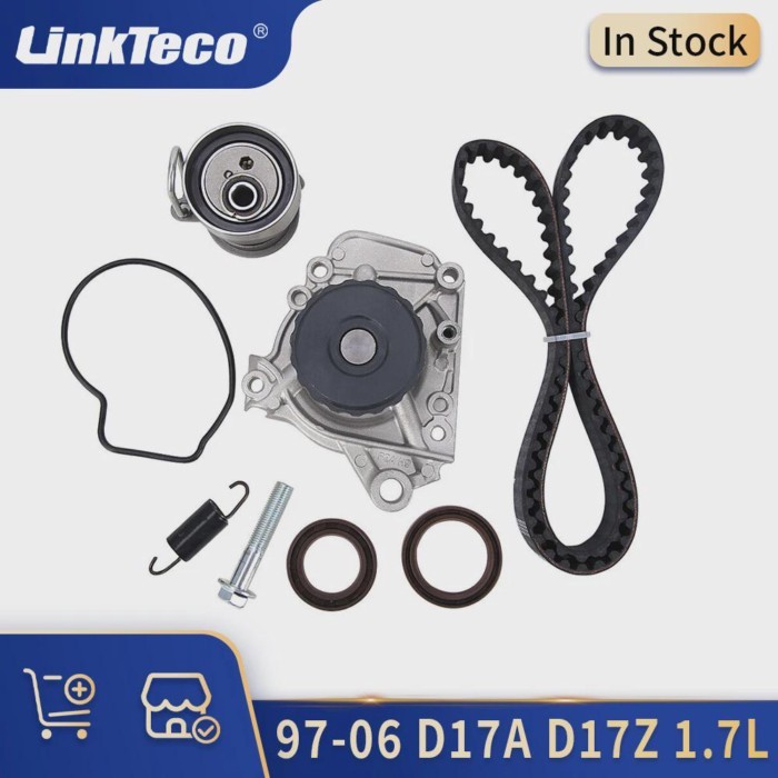 Auto Engine Parts Timing Belt Water Pump Tensioner Set Kit Fit 1.6 1.7 L D17A D17Z 97-06 For ACURA