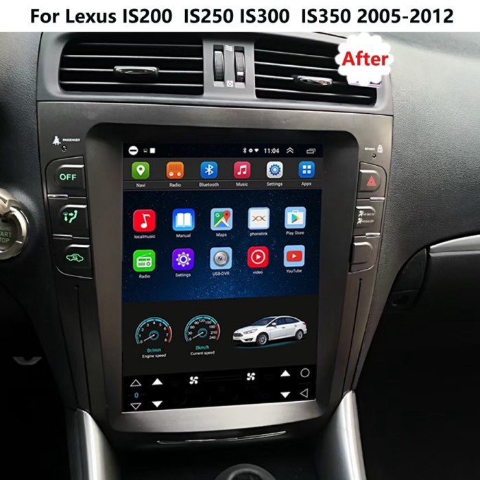 Car Radio Tesla Screen Android 11 For Lexus IS250 IS300 IS200 IS220 IS350 2005-2012  2 Din Head Uni