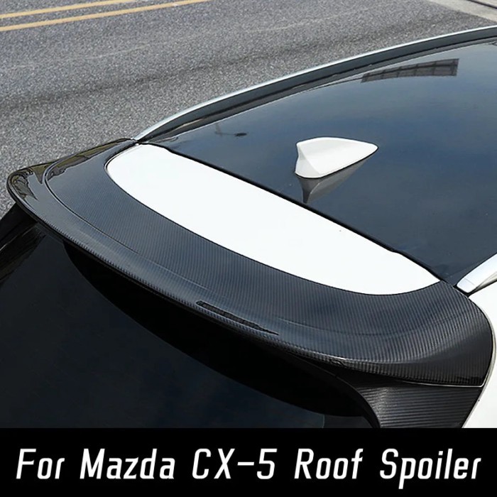 Rear Trunk Lid ABS Black Carbon Roof Spoiler Wing Exterior Upgrade Tuning Accessories Parts For 201