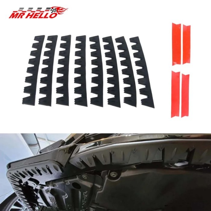 Car Front Bumper Bottom Anti-Scratch Strip Scrape Guard Skid Plate Bumper Protection Anti collision