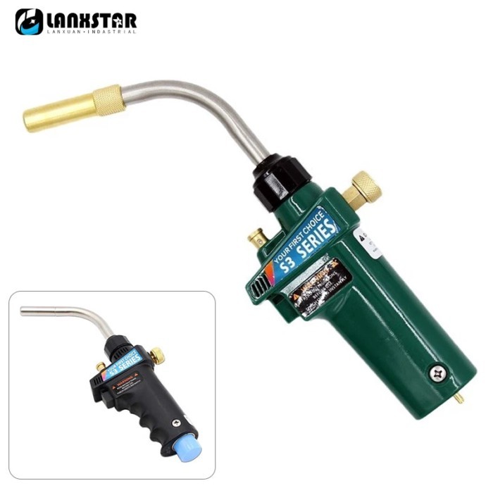 Gas Burner MAPP Gas High Heat Welding Gun With Safety Lock Portable Professional Brazing Torch Flam