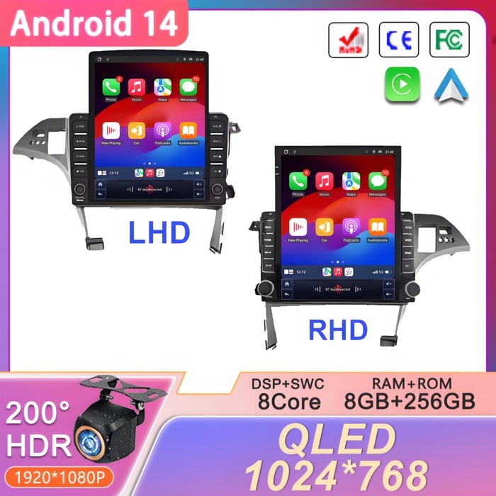 9.7 inch Android 14 For Toyota Prius 3 XW30 2009 - 2015 Car Radio Multimedia Video Player Navigatio