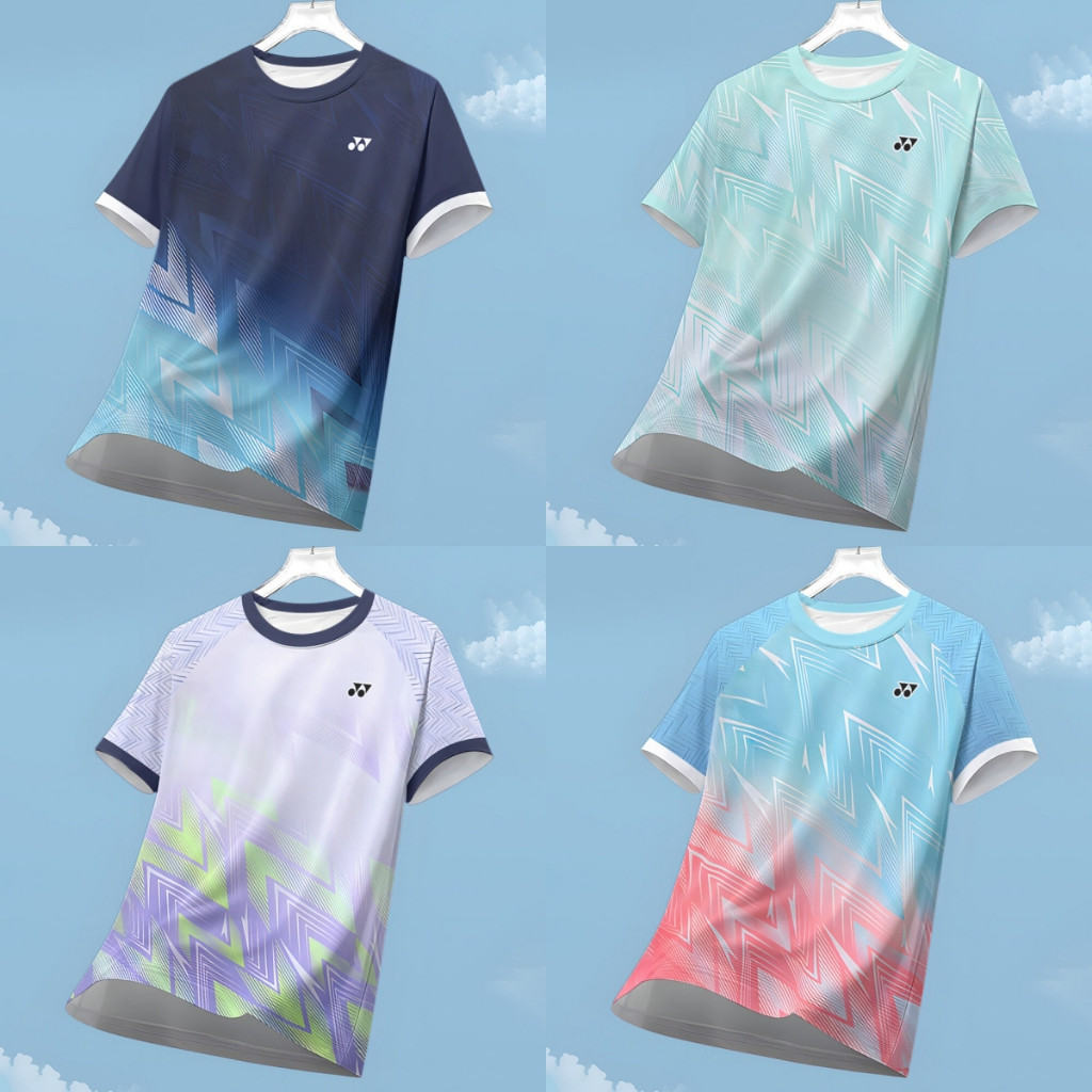 ฟรีชื่อที่กําหนดเองและหมายเลขร้อนขายเสื้อแห้งใหม่เสื้อยืดแบรนด์แบดมินตันวิ่งกลางแจ้งแขนสั้นชุดออกกําลังกายระบายอากาศคอกลมกีฬาสบายๆด้านบน(ส-5เอ็กแอล) ﻿﻿﻿