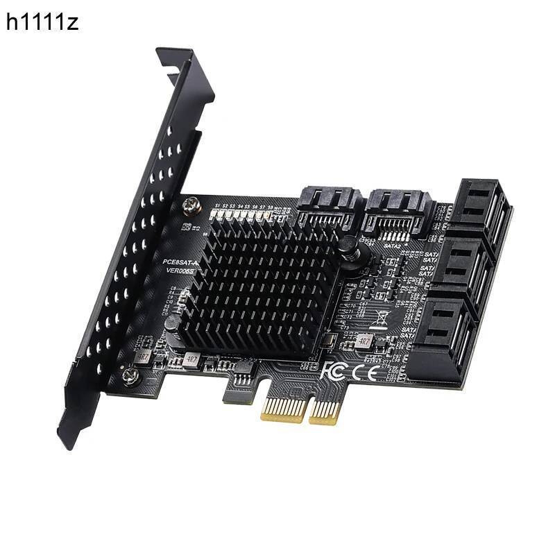 PCIe ถึง 8 พอร์ต SATA การ์ดขยาย SATA3 3 6Gb HDD SSD อะแดปเตอร์ PCI E Express X1 Controller Extension