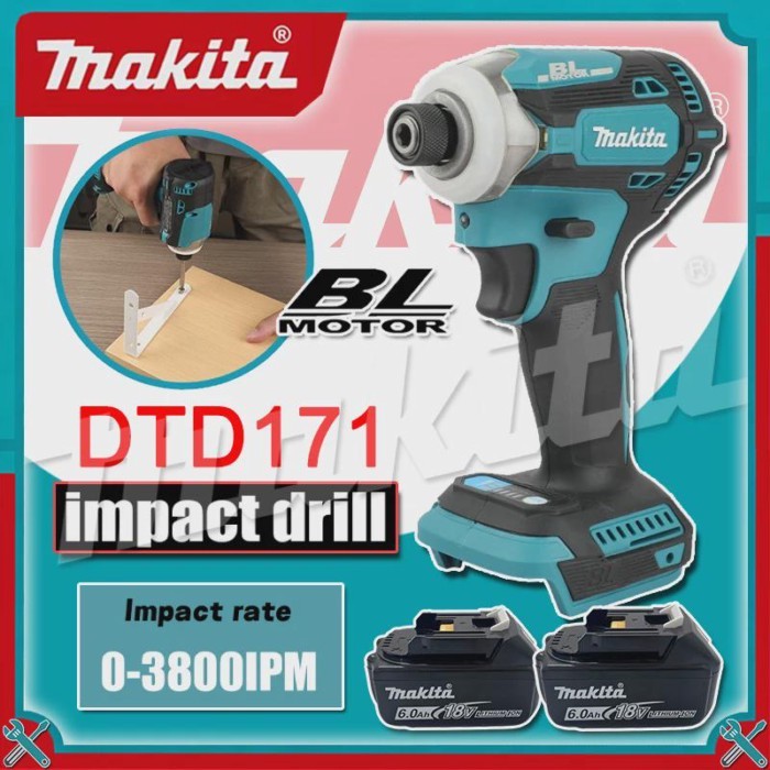 Makita DTD171 Cordless Impact Driver Brushless Electric Tools Brushless Impact Driver Rechargeable