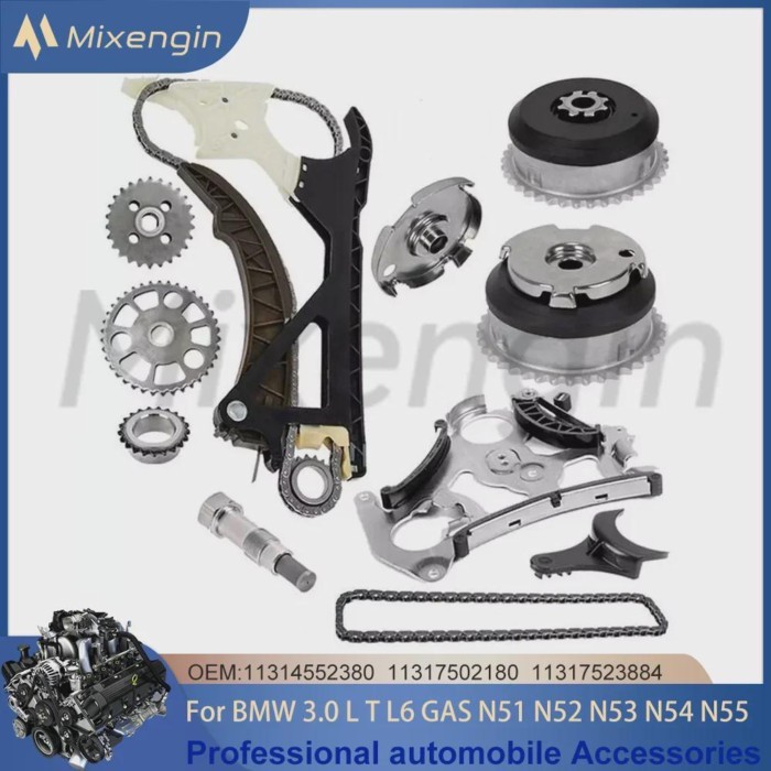 Engine Parts Timing Chain Kit Oil Pump Camshaft Gear VVT For BMW 2.5L 3.0L L6 GAS N51 N52 N53 N54 N
