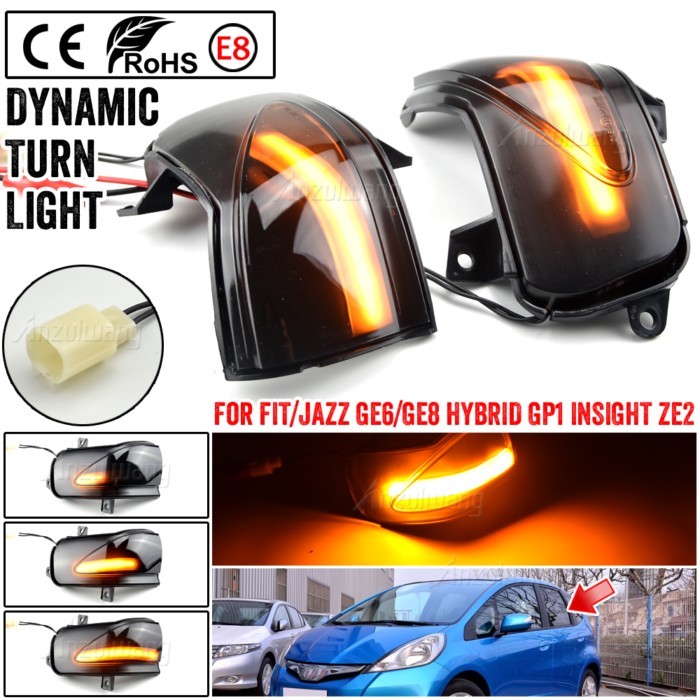 For Honda FIT JAZZ GE6 GE8 HYBRID GP1 Insight ZE2 2013-2014 Dynamic Blinker LED Turn Signal Light I
