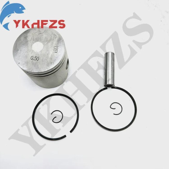 6E7-11636-00 Piston Kit (0.50Mm O/s) for Yamaha Outboard Motor 2-stroke 9.9HP 13.5HP 15HP D56.5MM P