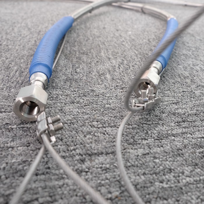 SS316 Metal Flexible Hose 25MPa High Work Pressure H2/O2/CH4/N2/Ar/He Cylinder NPT1/4 Stainless Ste