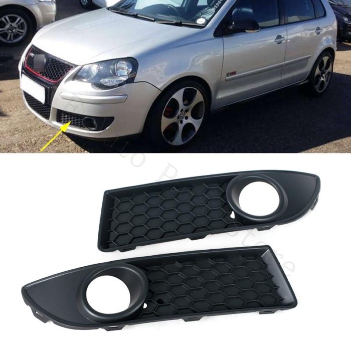 For VW POLO GTI 2006 2007 2008 2009 MK4 9N3 Car Front Bumper Fog Light Lamp Frame Cover Grille Fogl