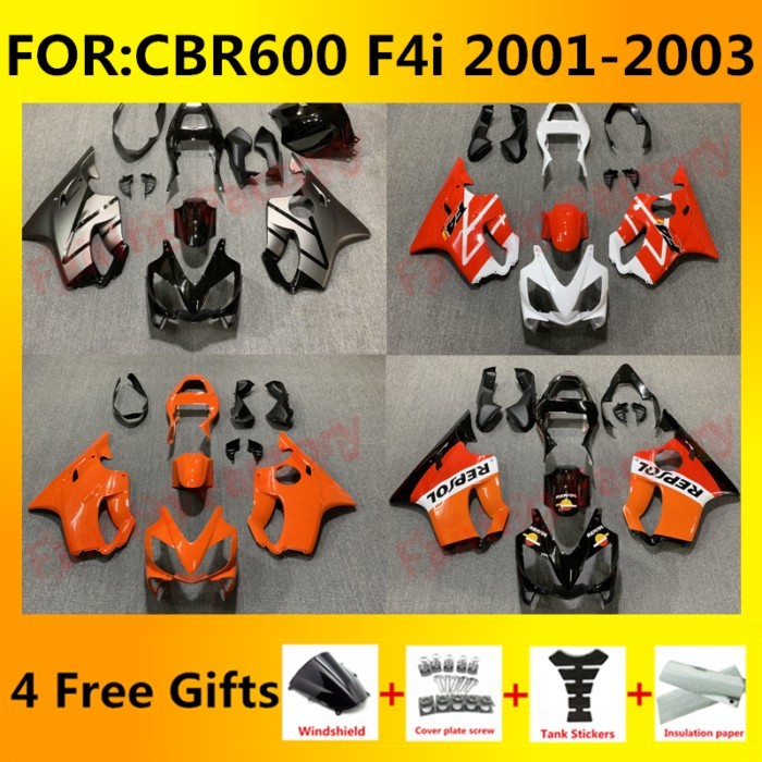 for CBR600 CBR F4i 2001 - 2003 Motorcycle full bodywork Fairing kit fit CBR600F4i 01 02 03 Fairings