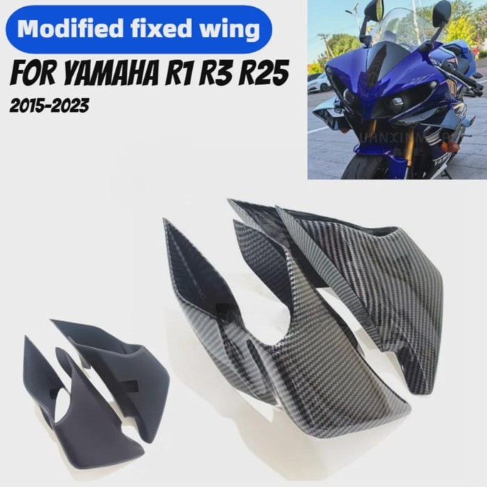 For Yamaha YZF R1 R3 R25 2015-2023 ABS Motorcycle Modification Aileron Wind Wing YZF R1 R3 R25 Fair