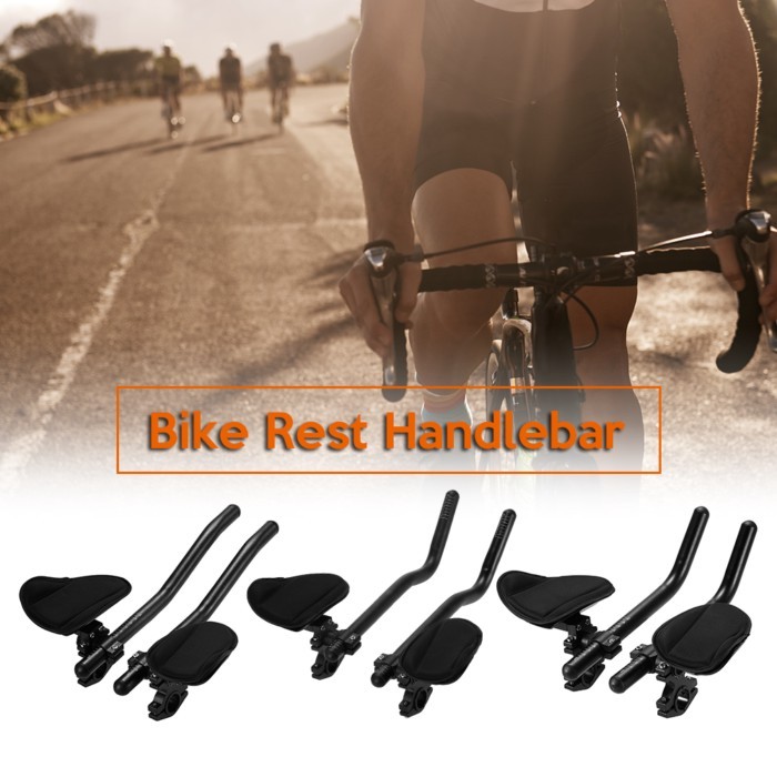 Relaxation Handle Bar Triathlon MTB Road Bike Arm Rest Bar Bike Aerobar Bike Rest Handlebar Cycle A
